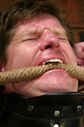 Gagged with rope